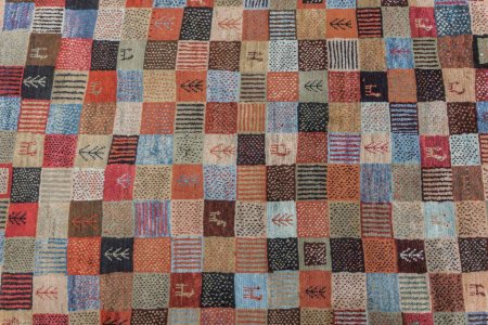 Hand-Knotted Gabbeh Rug From Iran (Persian)