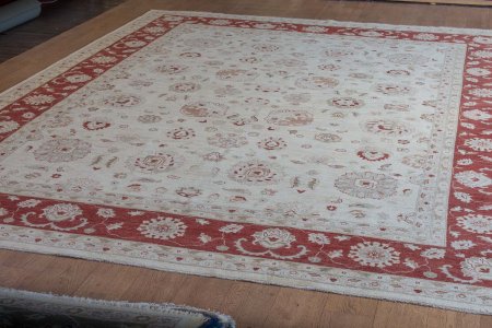 Hand-Knotted Ziegler Rug From Afghanistan