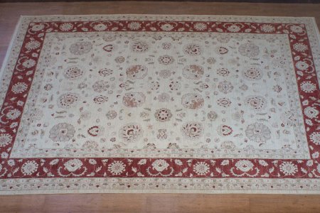 Hand-Knotted Ziegler Rug From Afghanistan