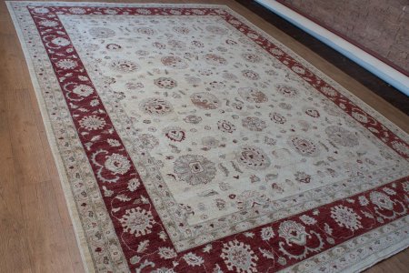 Hand-Knotted Ziegler Rug From Afghanistan