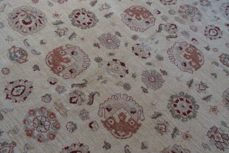 Hand-Knotted Ziegler Rug From Afghanistan