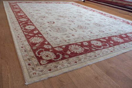 Hand-Knotted Ziegler Rug From Afghanistan