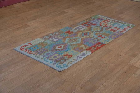 Hand-Knotted Mazar Kilim From Afghanistan
