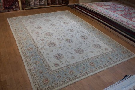 Hand-Knotted Ziegler Rug From Afghanistan