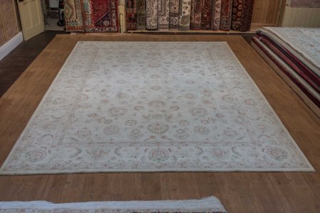 Hand-Knotted Ziegler Rug From Afghanistan