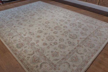 Hand-Knotted Ziegler Rug From Afghanistan