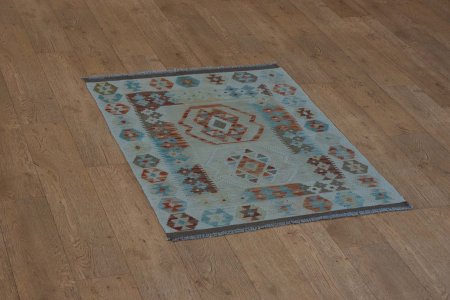 Hand-Woven Mazar Kilim From Afghanistan