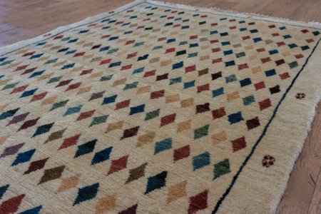 Hand-Knotted Gabbeh Rug From Iran (Persian)