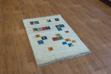 Hand-Knotted Gabbeh Rug From Iran (Persian)