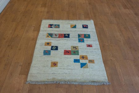 Hand-Knotted Gabbeh Rug From Iran (Persian)