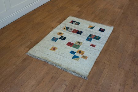 Hand-Knotted Gabbeh Rug From Iran (Persian)