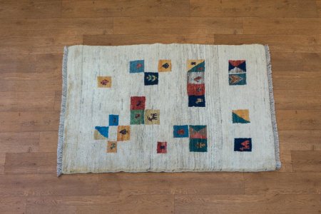 Hand-Knotted Gabbeh Rug From Iran (Persian)