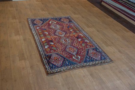 Hand-Knotted Qashgai Rug From Iran (Persian)