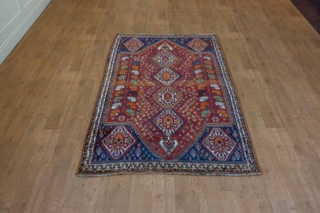 Hand-Knotted Qashgai Rug From Iran (Persian)