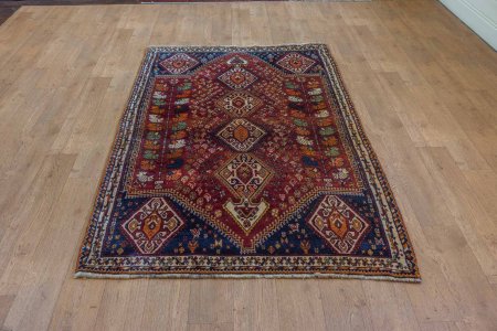 Hand-Knotted Qashgai Rug From Iran (Persian)