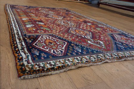 Hand-Knotted Qashgai Rug From Iran (Persian)