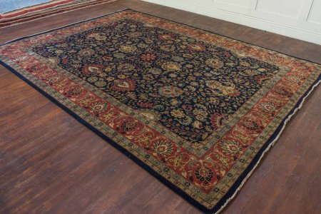 Hand-Knotted Mashad Palace Rug From India