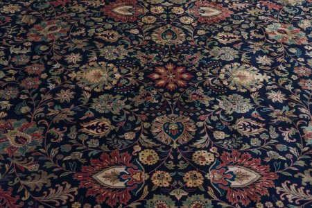 Hand-Knotted Mashad Palace Rug From India