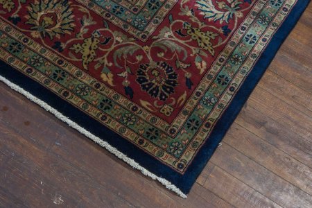 Hand-Knotted Mashad Palace Rug From India