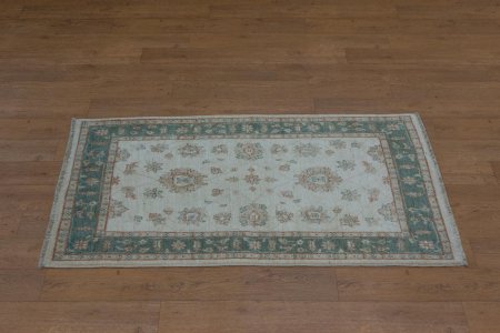 Hand-Knotted Ziegler Rug From Afghanistan