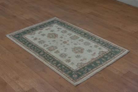 Hand-Knotted Ziegler Rug From Afghanistan