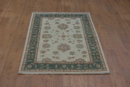 Hand-Knotted Ziegler Rug From Afghanistan