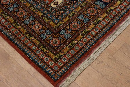 Hand-Knotted Kazak Rug From Afghanistan