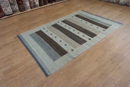 Hand-Woven Mazar Kilim From Afghanistan