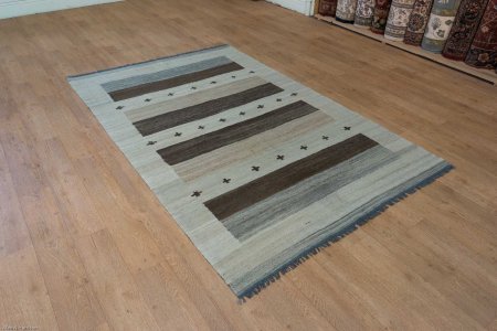 Hand-Woven Mazar Kilim From Afghanistan