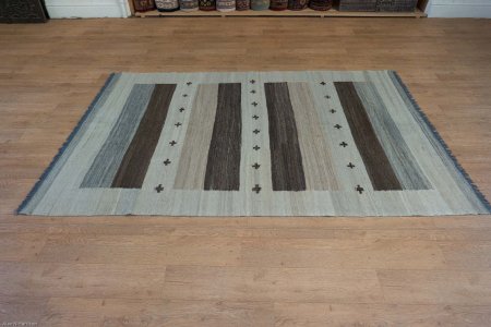 Hand-Woven Mazar Kilim From Afghanistan