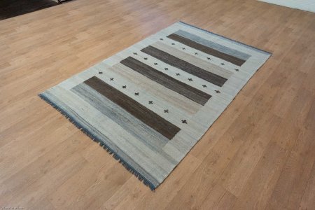 Hand-Woven Mazar Kilim From Afghanistan