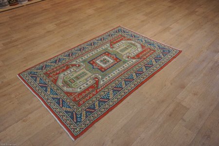Hand-Knotted Soumak Soumak Kilim From Turkey