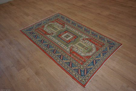 Hand-Knotted Soumak Soumak Kilim From Turkey