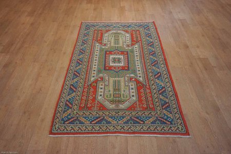 Hand-Knotted Soumak Soumak Kilim From Turkey