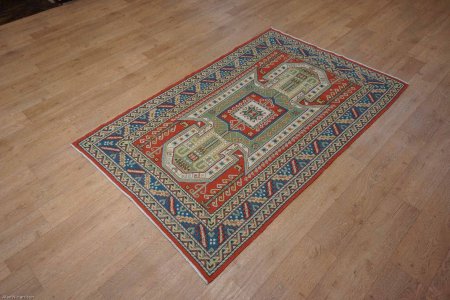Hand-Knotted Soumak Soumak Kilim From Turkey