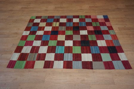 Hand-Knotted Mazar Kilim From Afghanistan