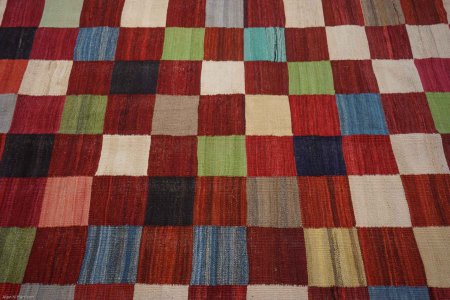 Hand-Knotted Mazar Kilim From Afghanistan