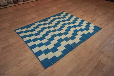 Hand-Knotted Mazar Kilim From Afghanistan