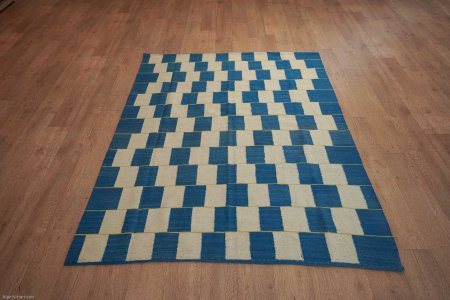 Hand-Knotted Mazar Kilim From Afghanistan