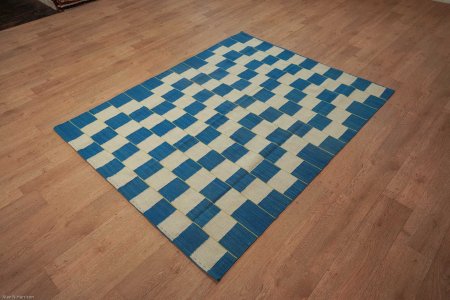 Hand-Knotted Mazar Kilim From Afghanistan