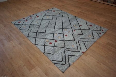 Hand-Knotted Mazar Kilim From Afghanistan