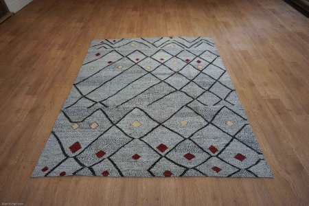 Hand-Knotted Mazar Kilim From Afghanistan