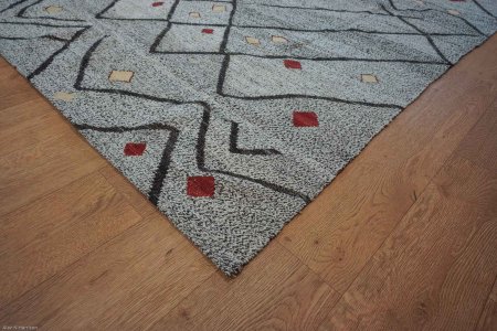 Hand-Knotted Mazar Kilim From Afghanistan