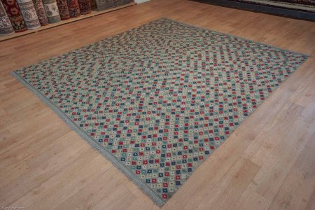 Hand-Knotted Mazar Kilim From Afghanistan