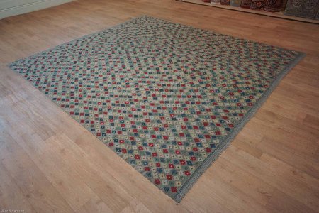 Hand-Knotted Mazar Kilim From Afghanistan