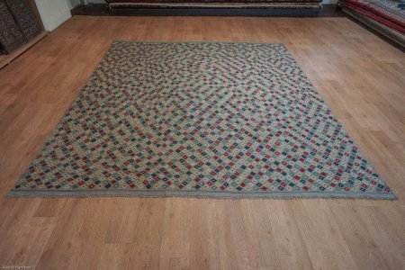 Hand-Knotted Mazar Kilim From Afghanistan