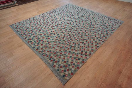 Hand-Knotted Mazar Kilim From Afghanistan