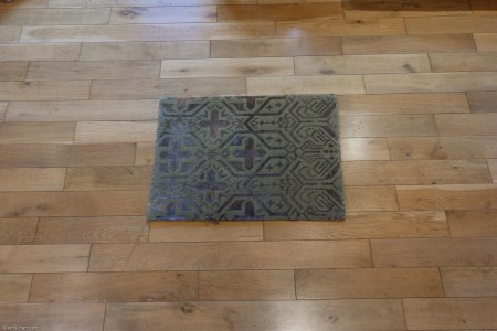 Hand-Knotted Tinchuli Rug From Nepal