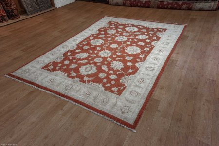 Hand-Knotted Ziegler Rug From Afghanistan