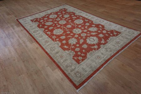Hand-Knotted Ziegler Rug From Afghanistan